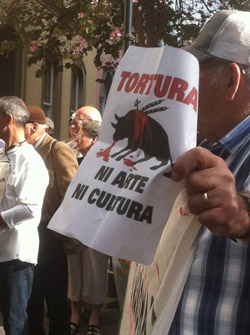 May 17 Bullfighting Protest at Cervantes Institute
