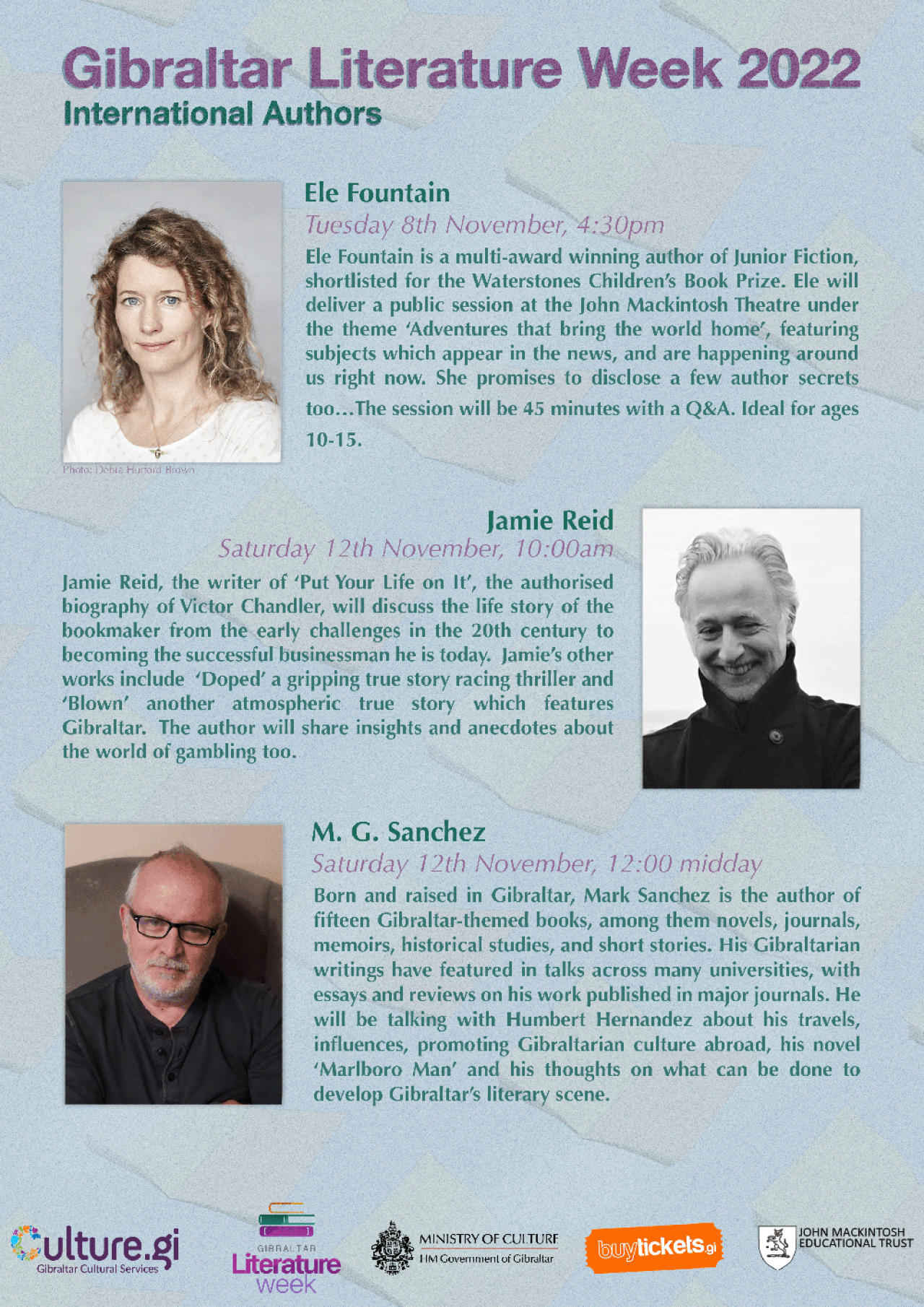 Gibraltar Literature Week Tickets Released