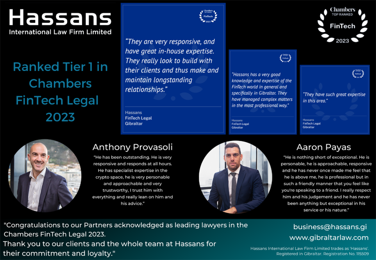 Hassans’ Team Achieve Top Tier In Chambers FinTech For The Fifth Year