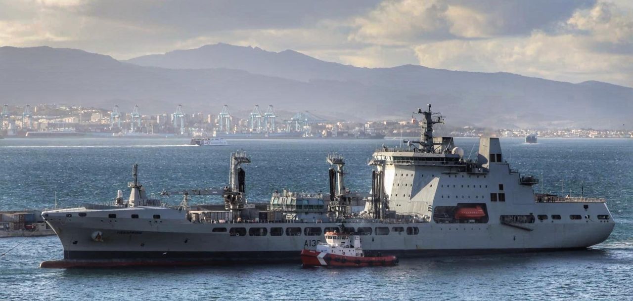 RFA Tidespring Arrives In Gibraltar