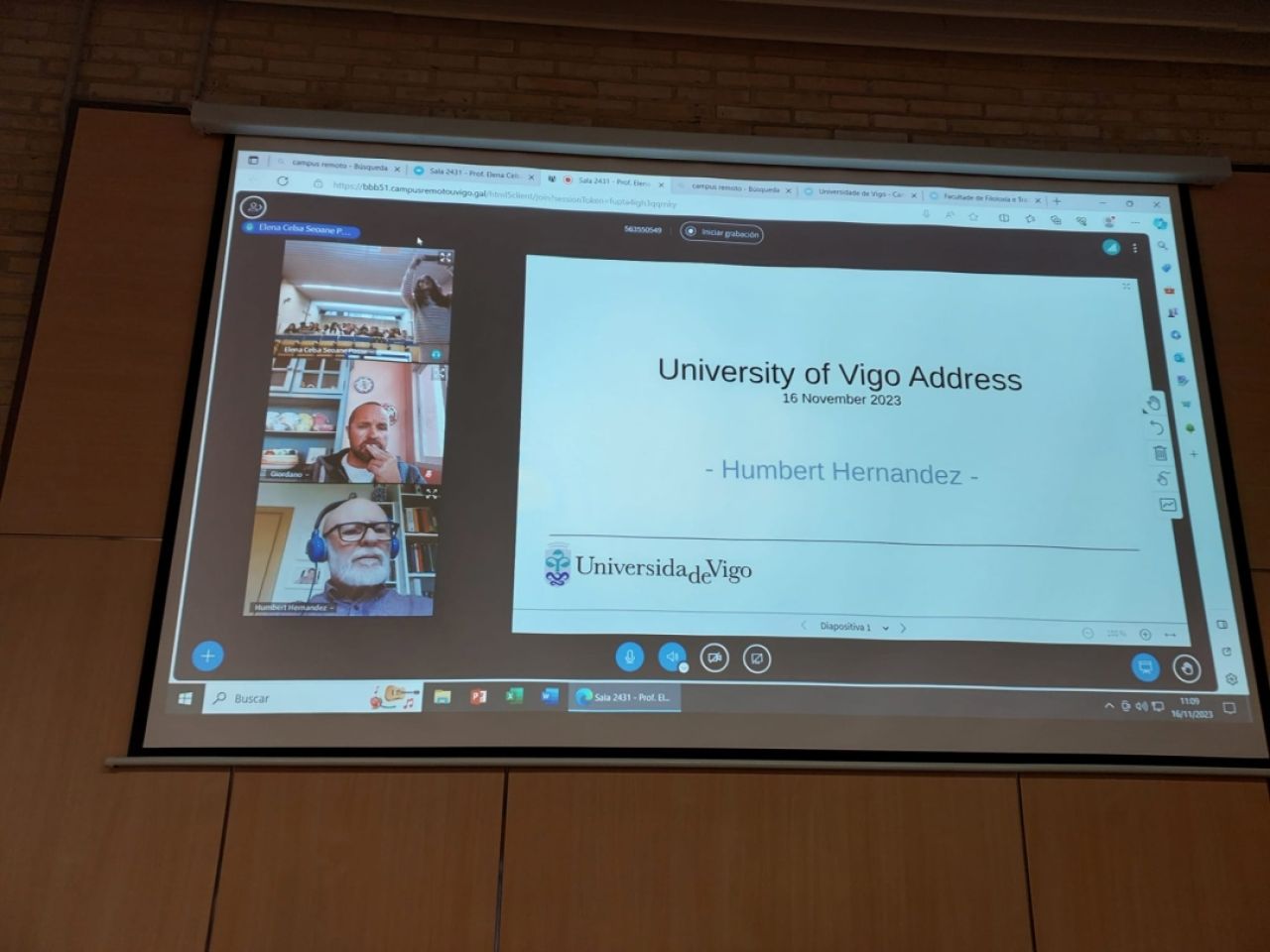 Humbert Hernandez Delivers Online Presentation To University of Vigo Students