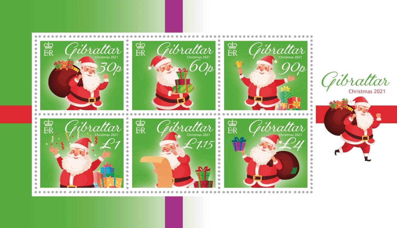 Gibraltar Christmas 2021 Stamps