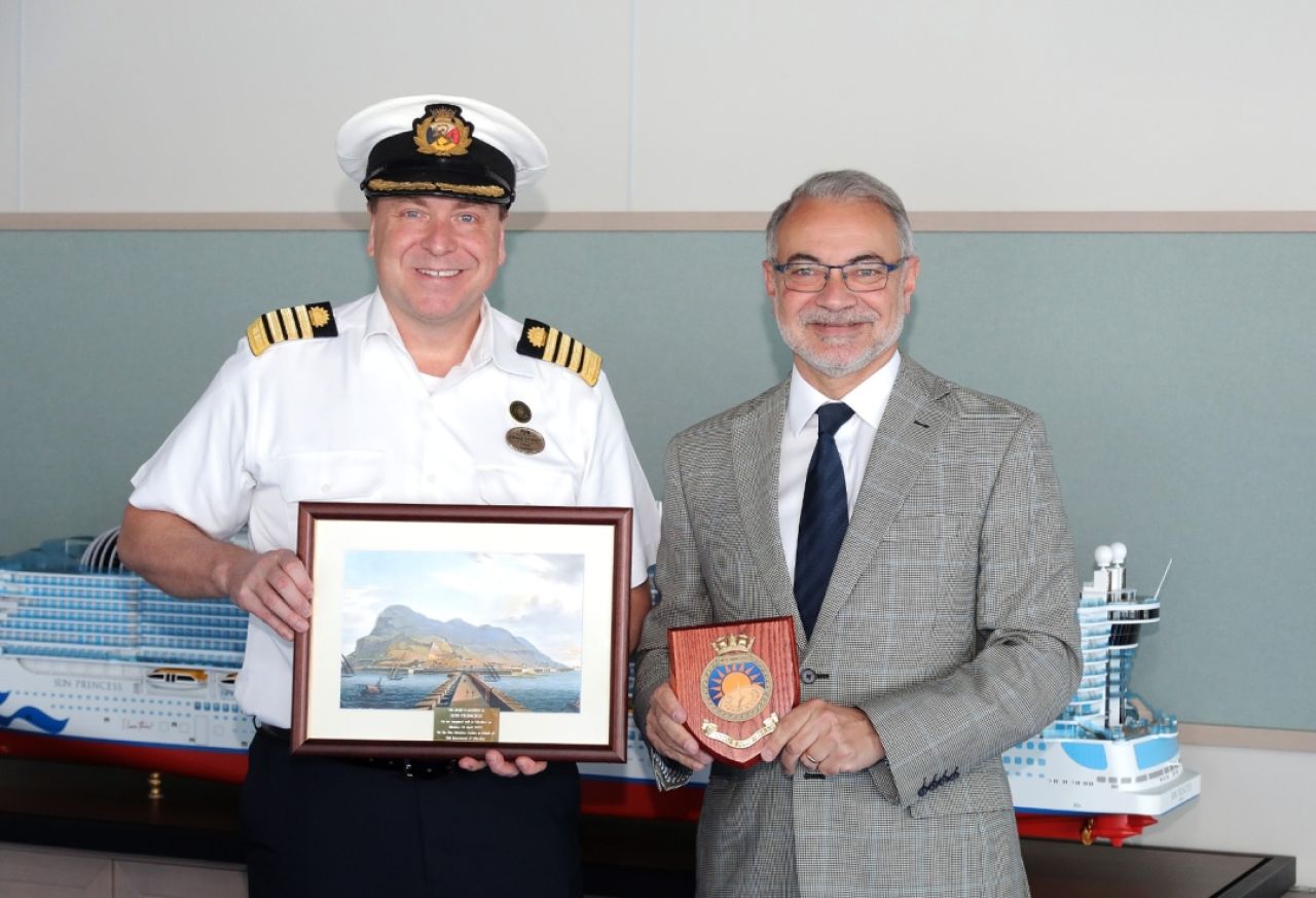 The Sun Princess Is Welcomed On Its Inaugural Cruise Call To Gibraltar