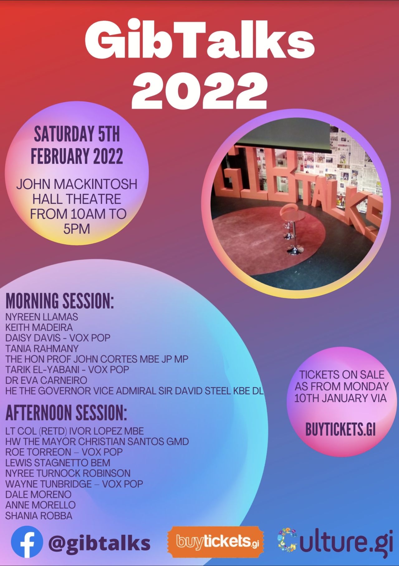 GibTalks Announce 2022 Programme