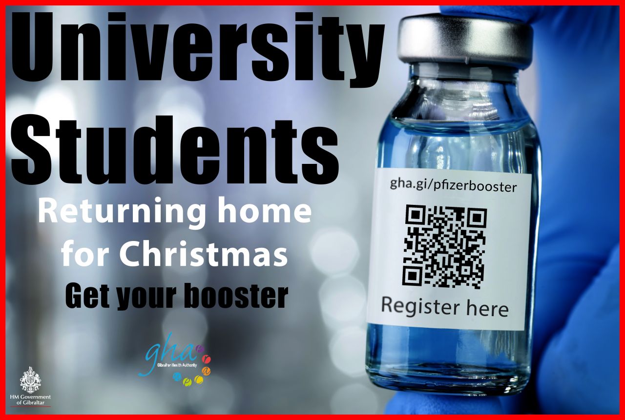 University students returning to Gibraltar for festive period to be offered Booster vaccine