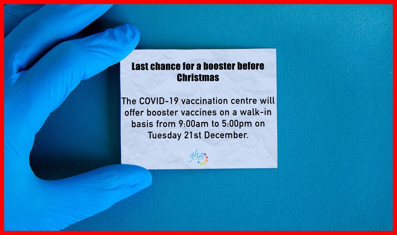 Government: "Last chance for a booster before Christmas"