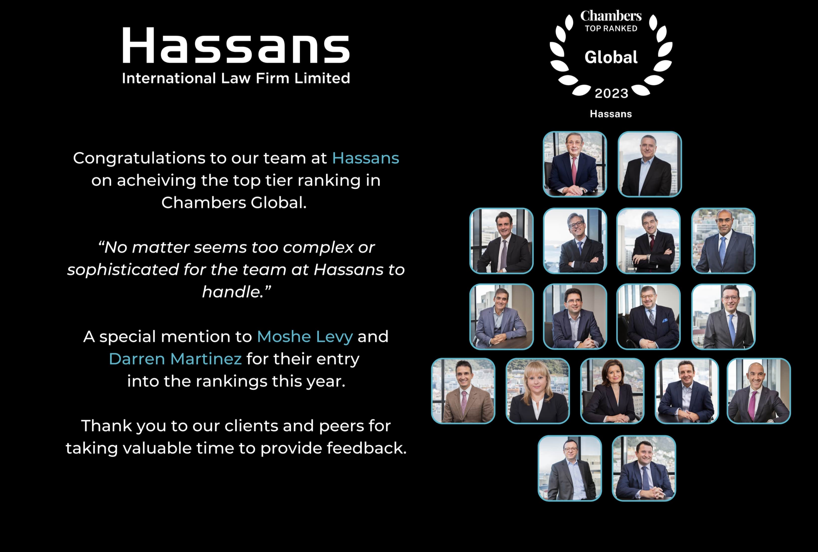 Hassans Ranked Band 1 In Chambers Global 2023 Your Gibraltar TV (YGTV)