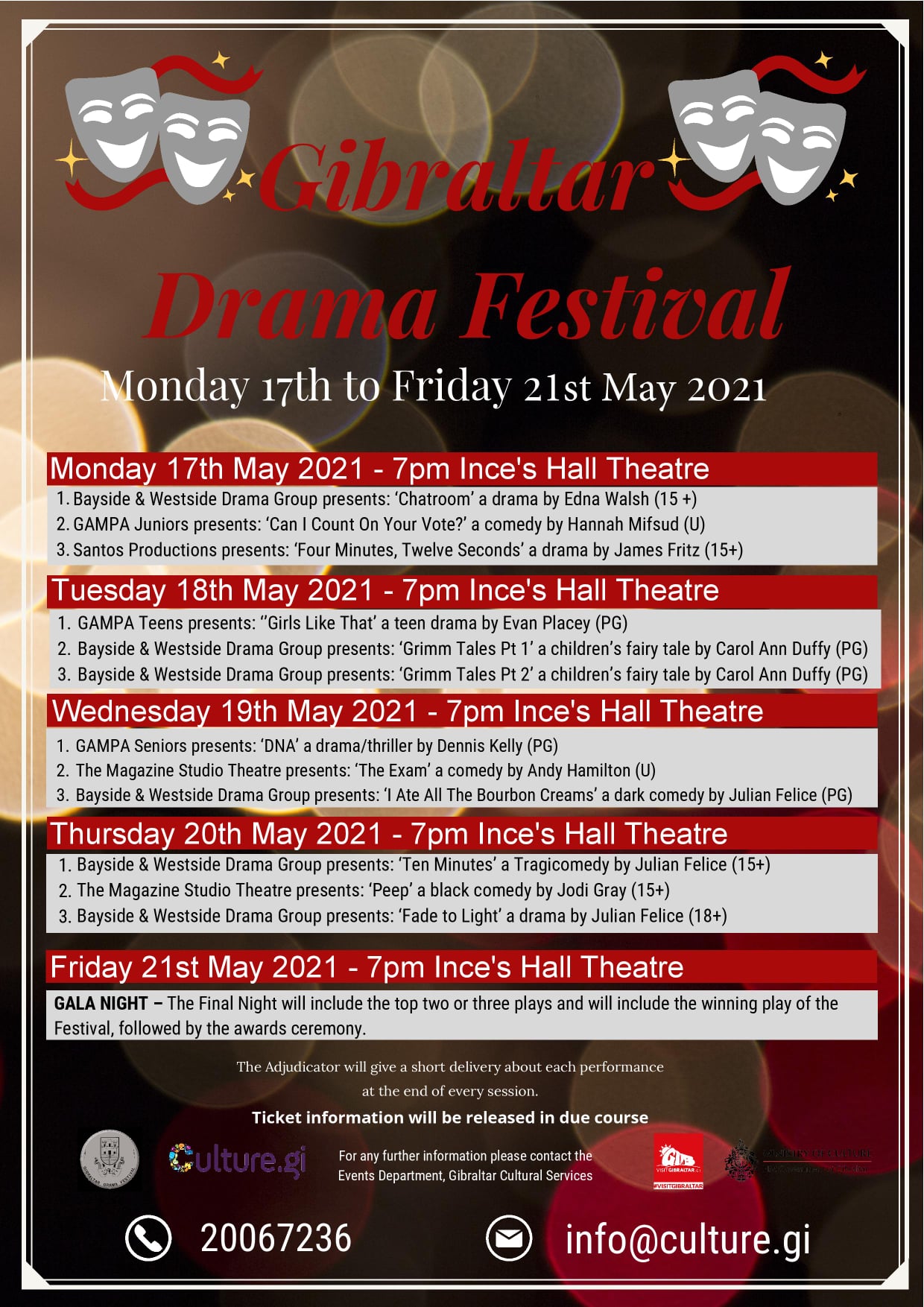 Drama Festival Details Announced Your Gibraltar TV (YGTV)