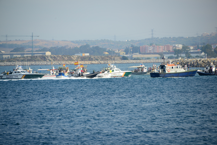 Spanish Fishermen Protest in Gibraltar