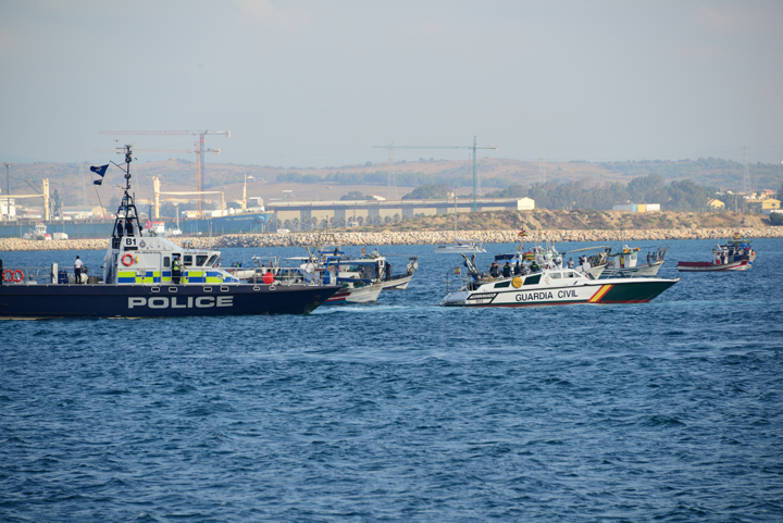 Spanish Fishermen Protest in Gibraltar