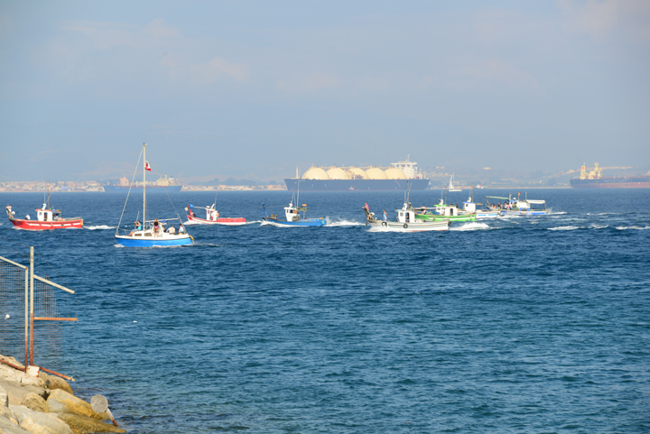 Spanish Fishermen Protest in Gibraltar