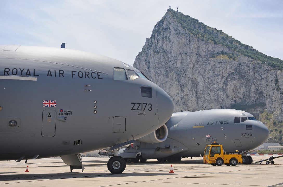 RAF C17s in Gibraltar