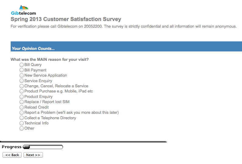 gibtelecom survey