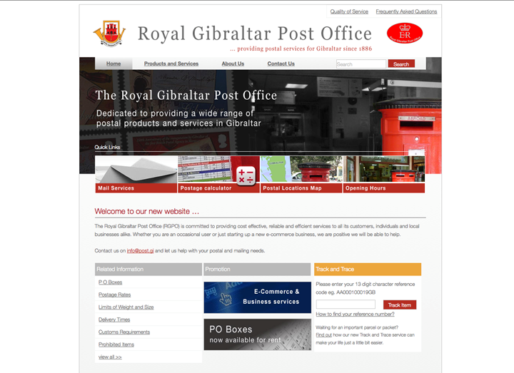 post office website