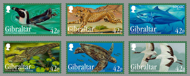 Gibraltar stamps "Endangered Animals Part III"