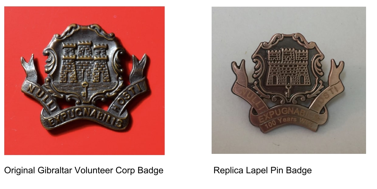 Sep 17 Heritage Trust Release Replica Gibraltar Volunteer Corp Lapel Pin Badge Your