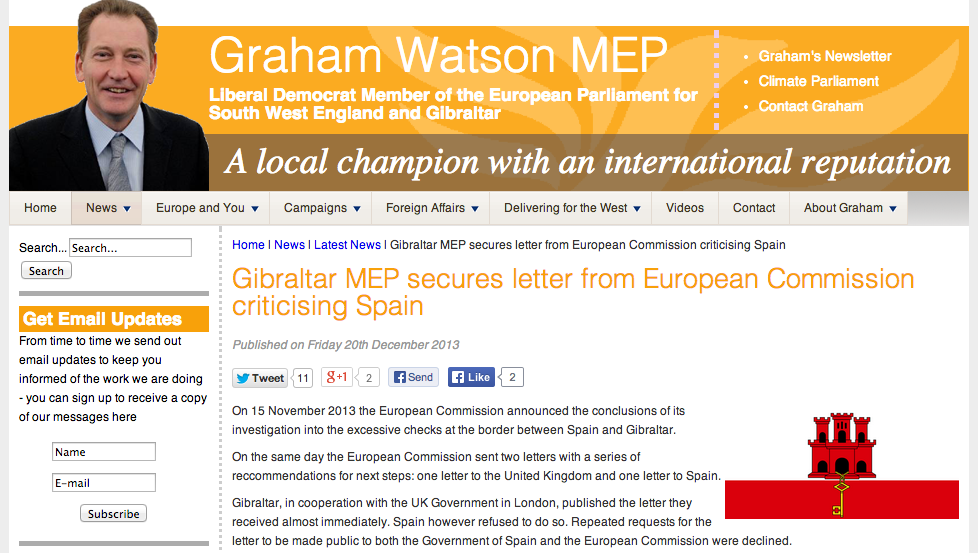 Sir Graham Watson MEP