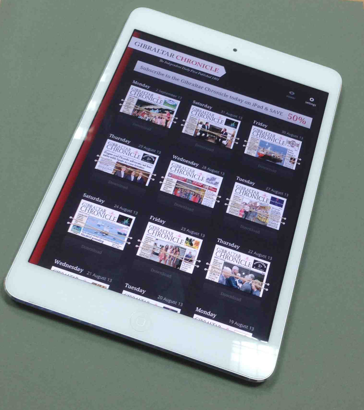 Gibraltar Chronicle iPad