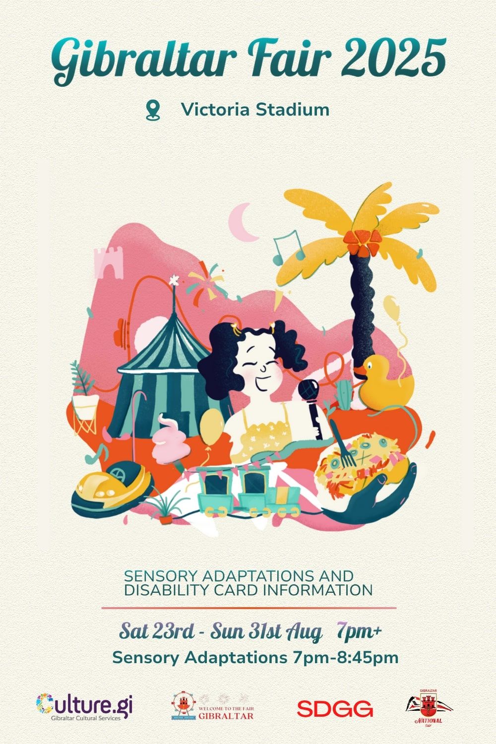 Gibraltar Fair 2025 - Sensory Adaptations And Disability Information Card At The Fair