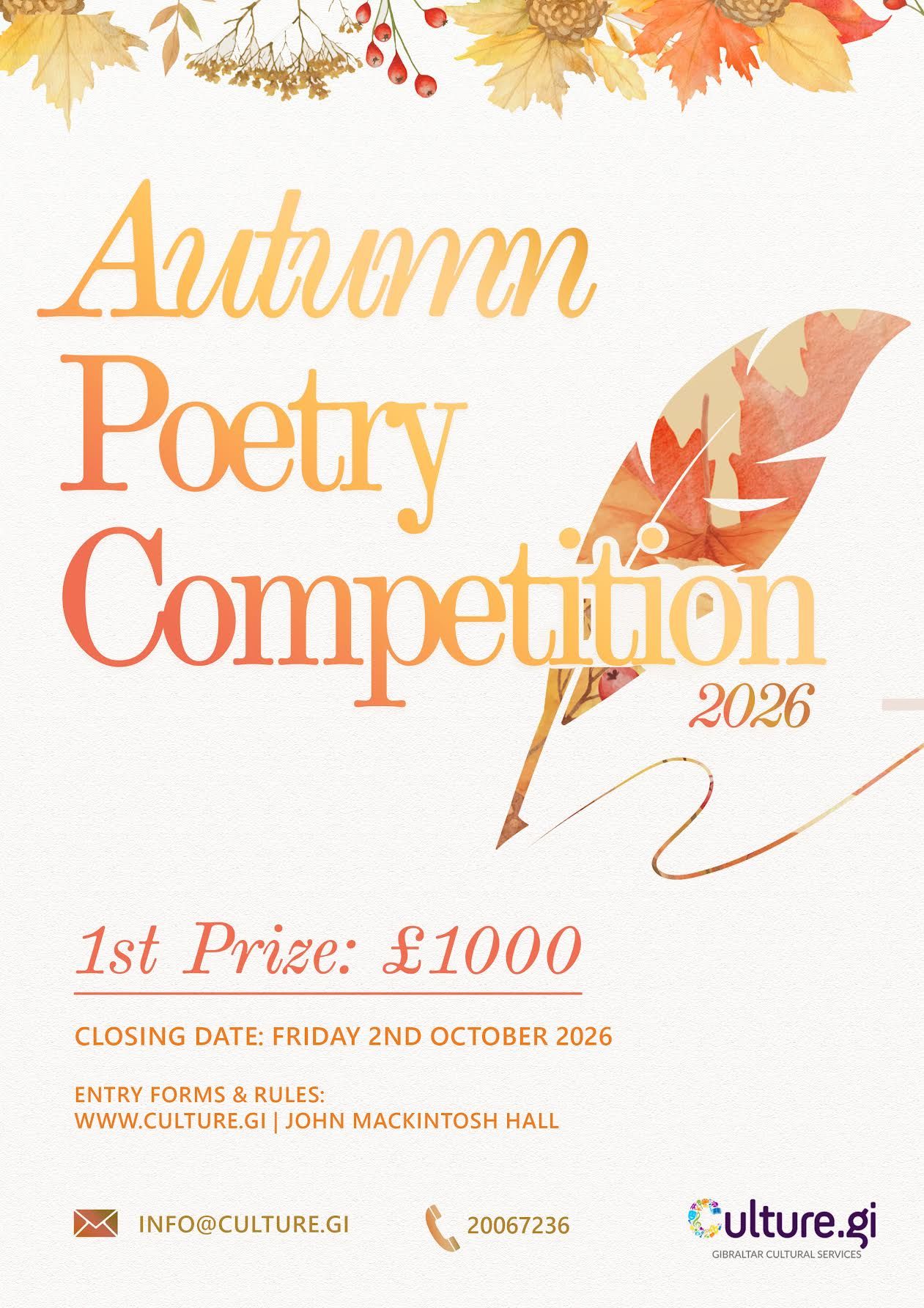 Autumn Poetry Competition 2026