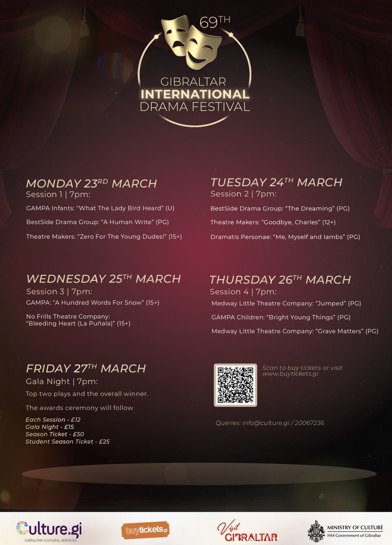 69th Gibraltar International Drama Festival 2026