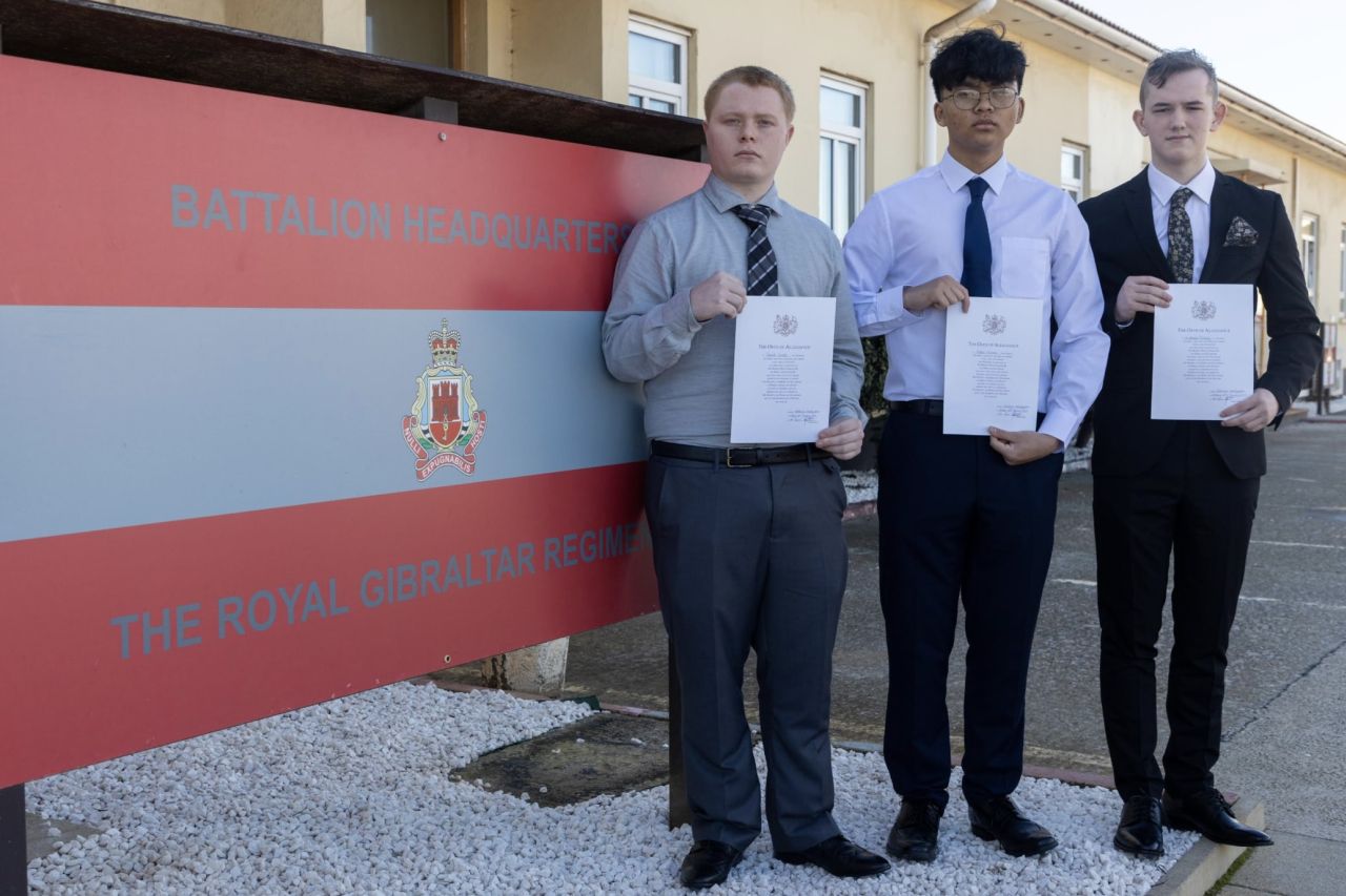 Three New Recruits For The Royal Gibraltar Regiment