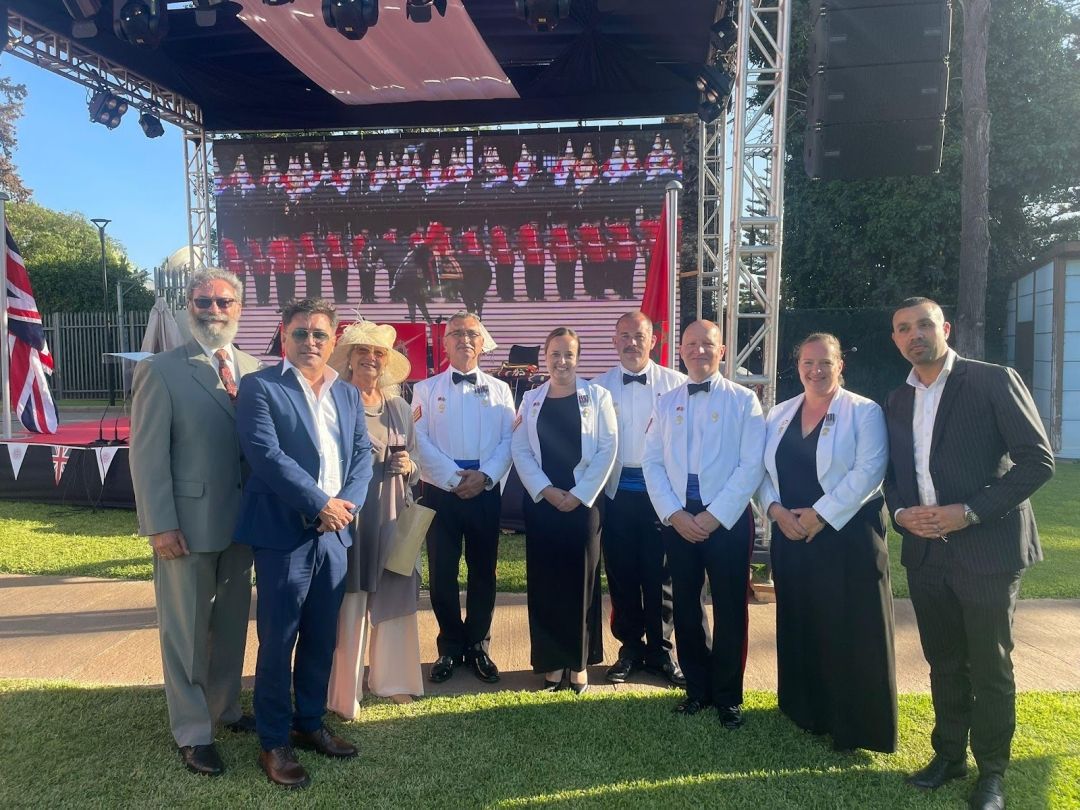 GMBA And Strait Of Gibraltar Association Attend Celebration of His Majesty's Birthday And The Coronation At British Embassy In Rabat