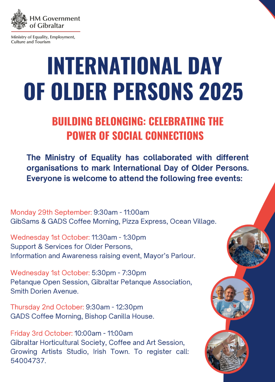 Ministry Of Equality To Mark The United Nations Day Of Older Persons