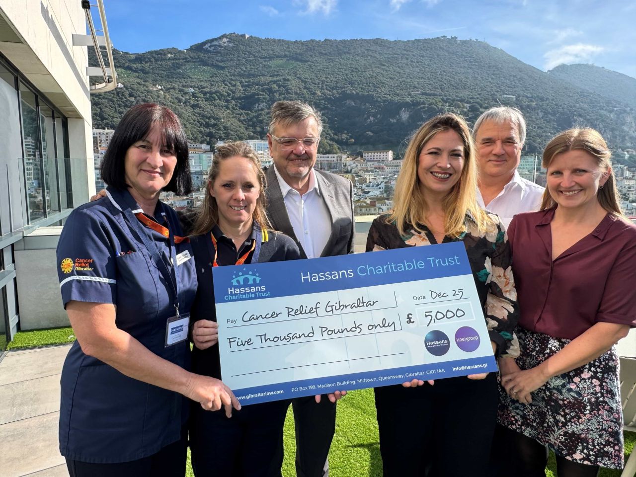 Hassans Donates £5000 To Cancer Relief Gibraltar