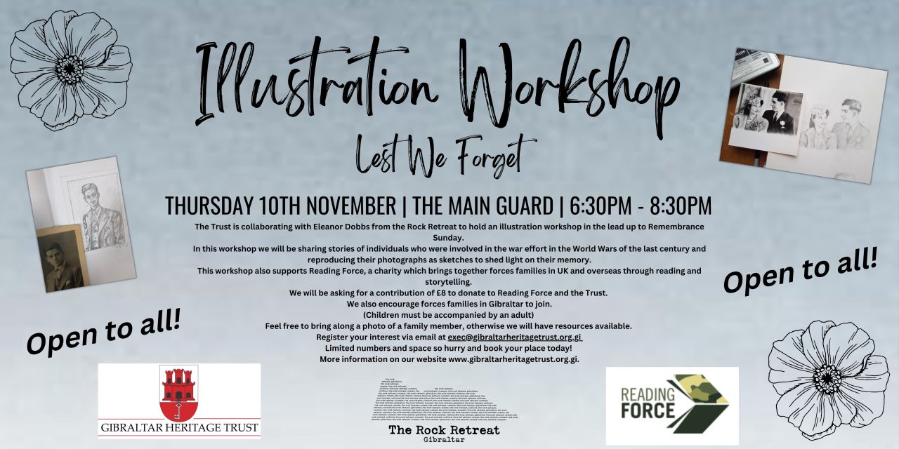 Gibraltar Heritage Trust ‘Lest We Forget’ Workshop With Illustrator Eleanor Dobbs