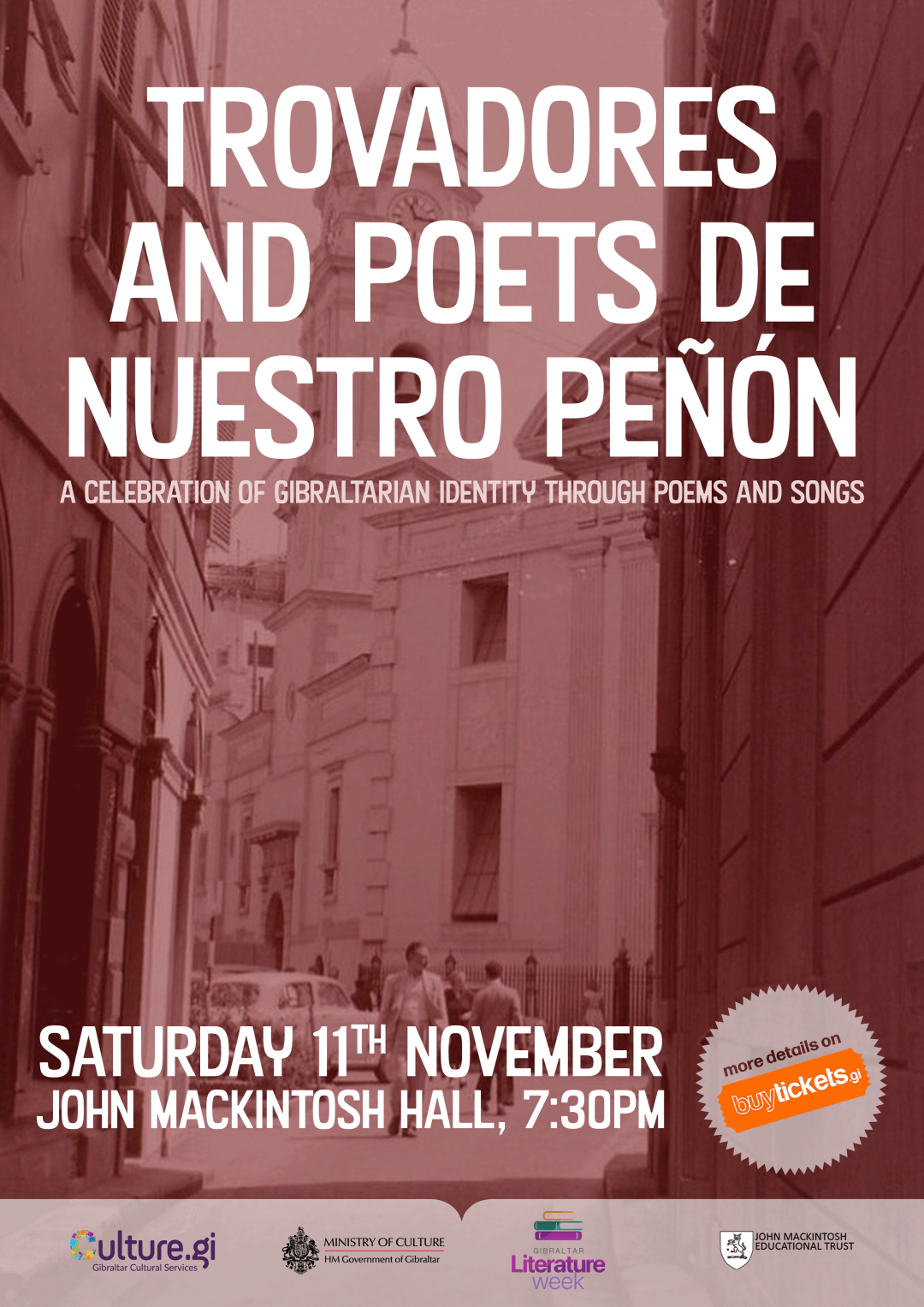 Gibraltar Literature Week 2023: An Evening of Poems and Songs