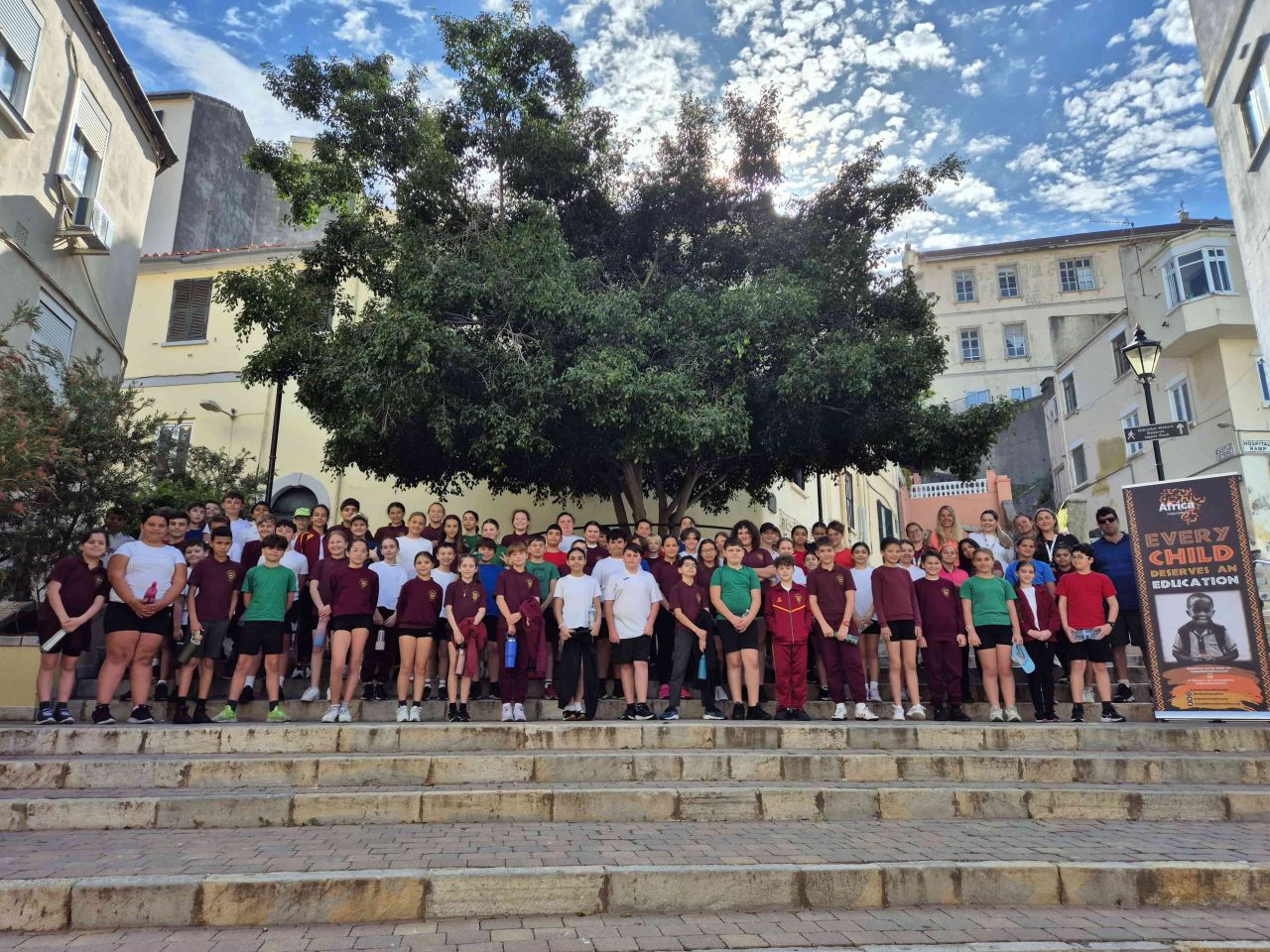 St Bernard’s Upper Primary School Castle Steps Challenge For Help Me Learn Africa