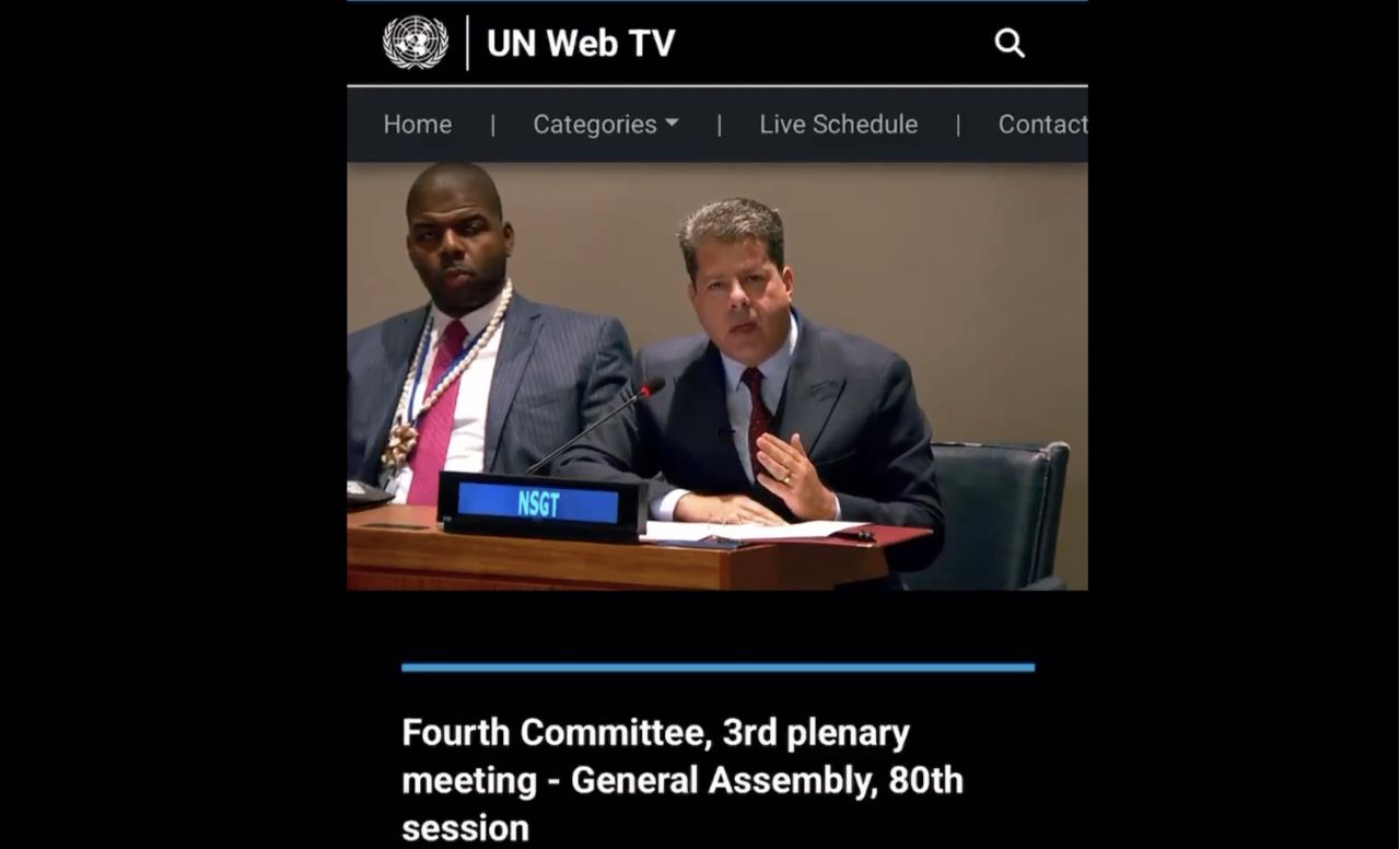 Chief Minister’s Address To The United Nations Special Political And Decolonization Committee