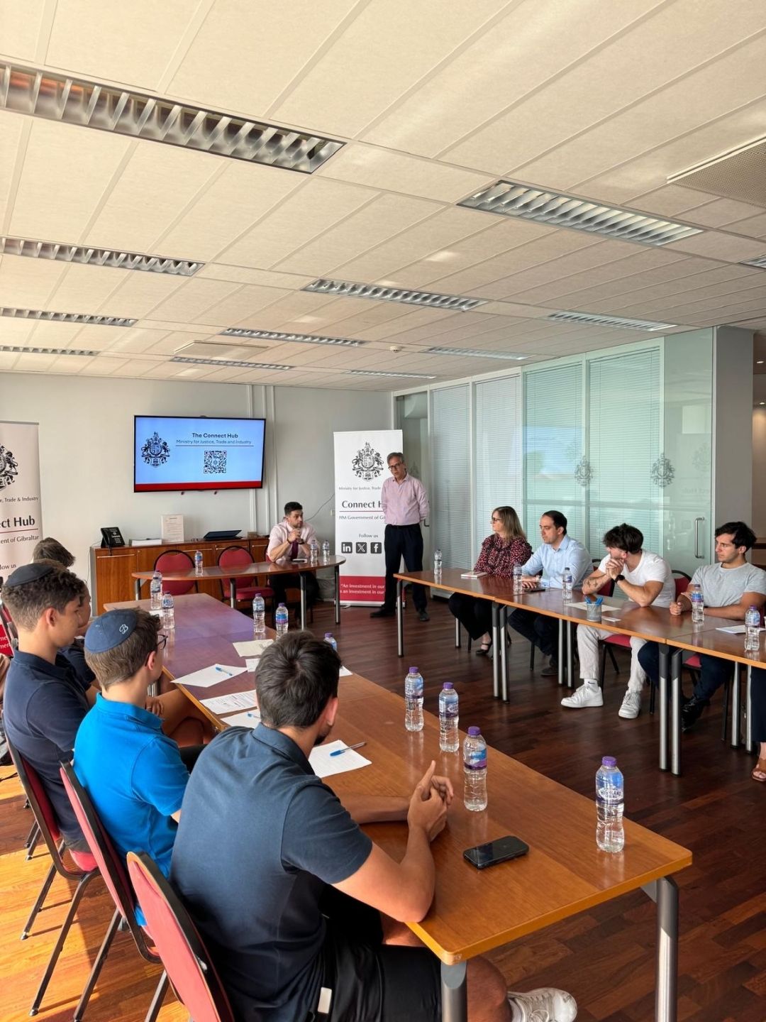 Minister Feetham Hosts Connect Hub Workshop for students and parents at Gibraltar Finance Centre