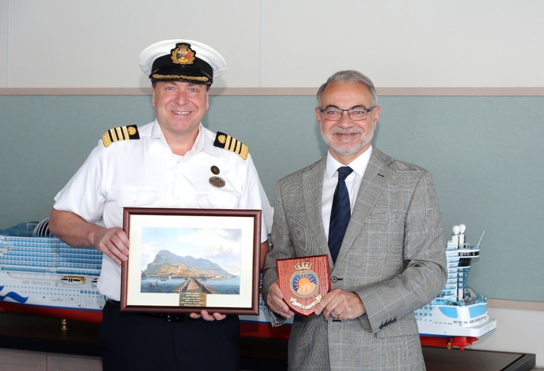 The Sun Princess Is Welcomed On Its Inaugural Cruise Call To Gibraltar