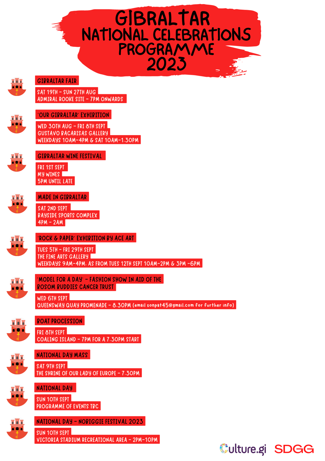 National Celebrations Programme Of Events