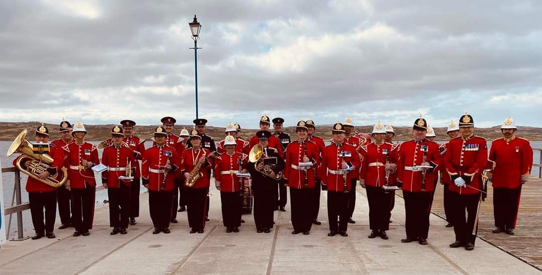 Royal Gibraltar Regiment Band Visits The Falkland Islands
