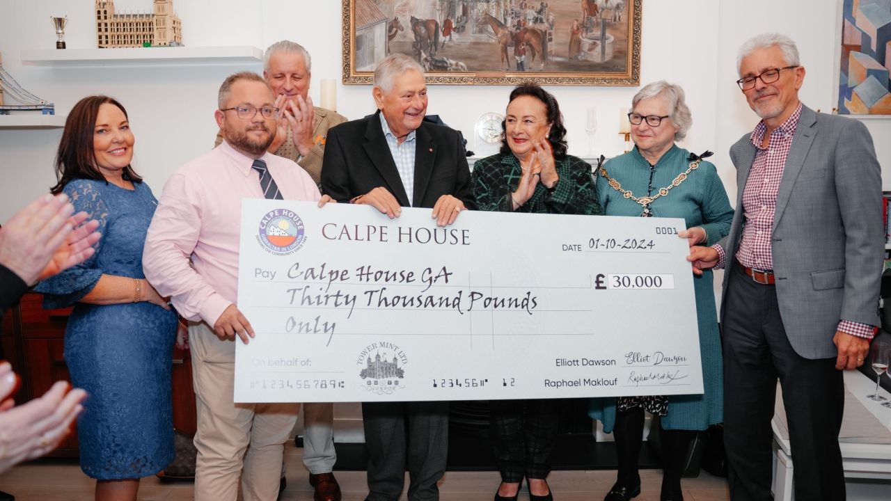 Tower Mint Donates £30,000 To Calpe House