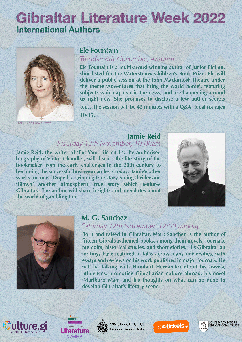 Gibraltar Literature Week Tickets Released