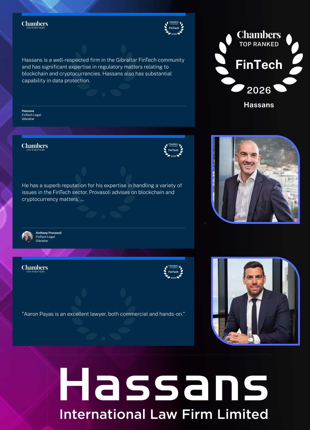 Hassans Ranked Tier 1 In Chambers And Partners FinTech Professional Advisers Guide