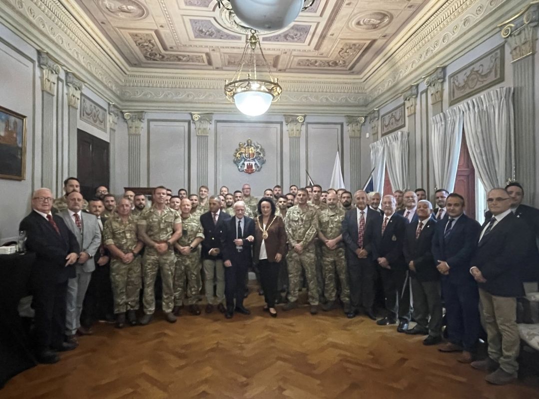 Mayor Hosts Royal Gibraltar Regiment Reception