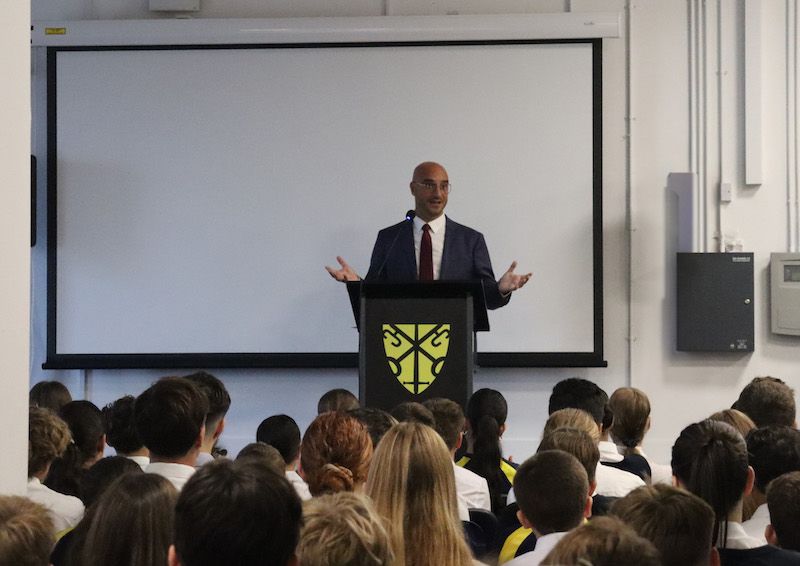 Minister Santos Addresses Prior Park School Students on the Importance of National Day 