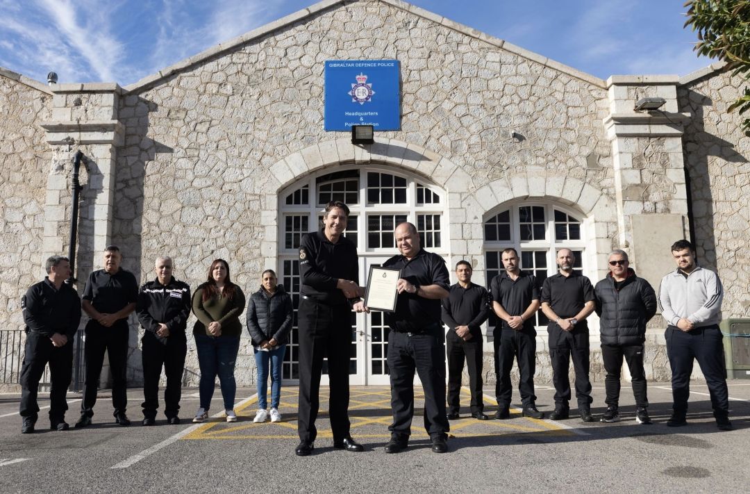 Gibraltar Defence Police Chief Of Police Commendation