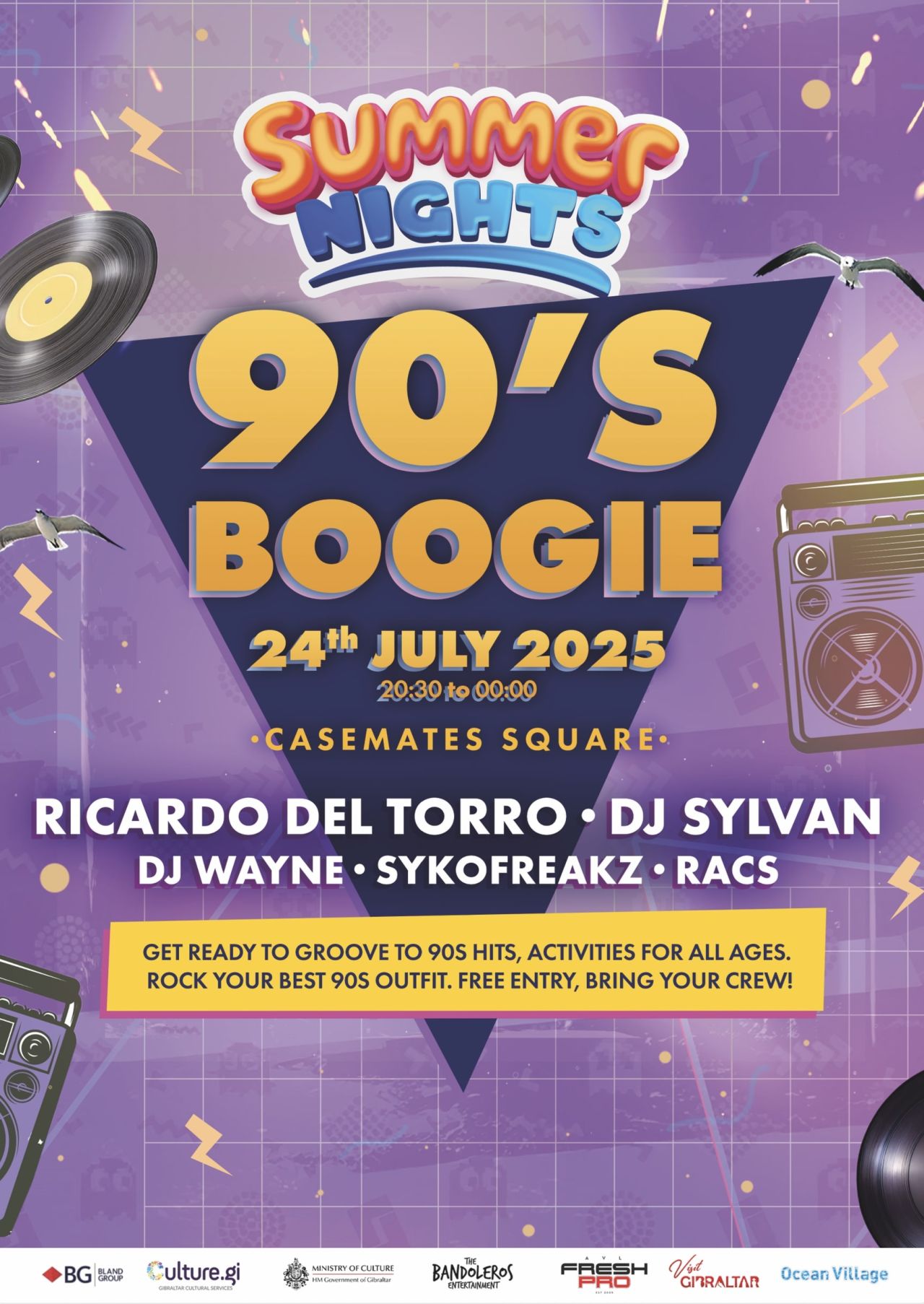 Summer Nights: 90’s Boogie At Casemates Square This Thursday
