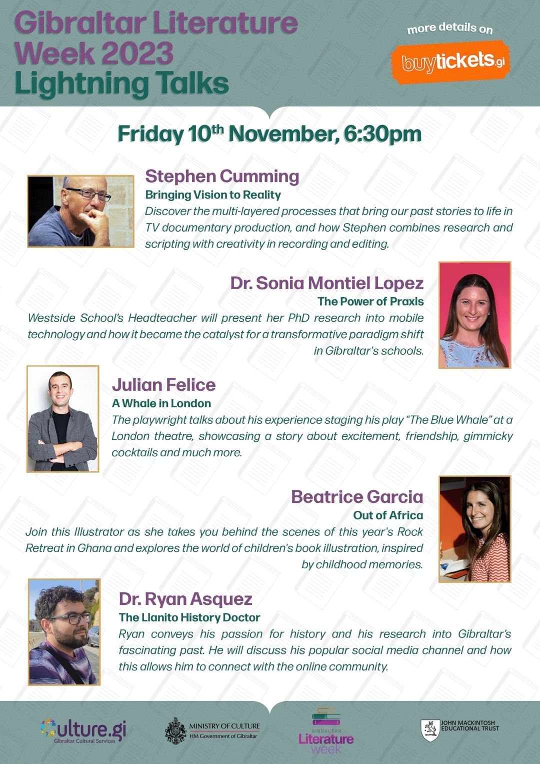 Gibraltar Literature Week 2023 Tickets Released