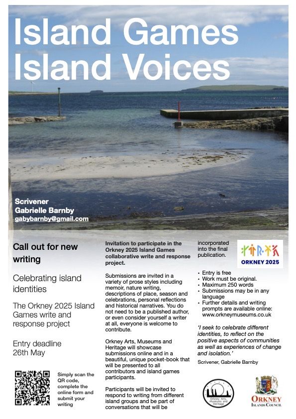 Orkney 2025; Island Games, Island Voices: Celebrating Island Identities – Call for New Writing