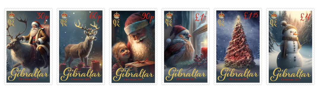 Gibraltar Christmas 2023 Stamps