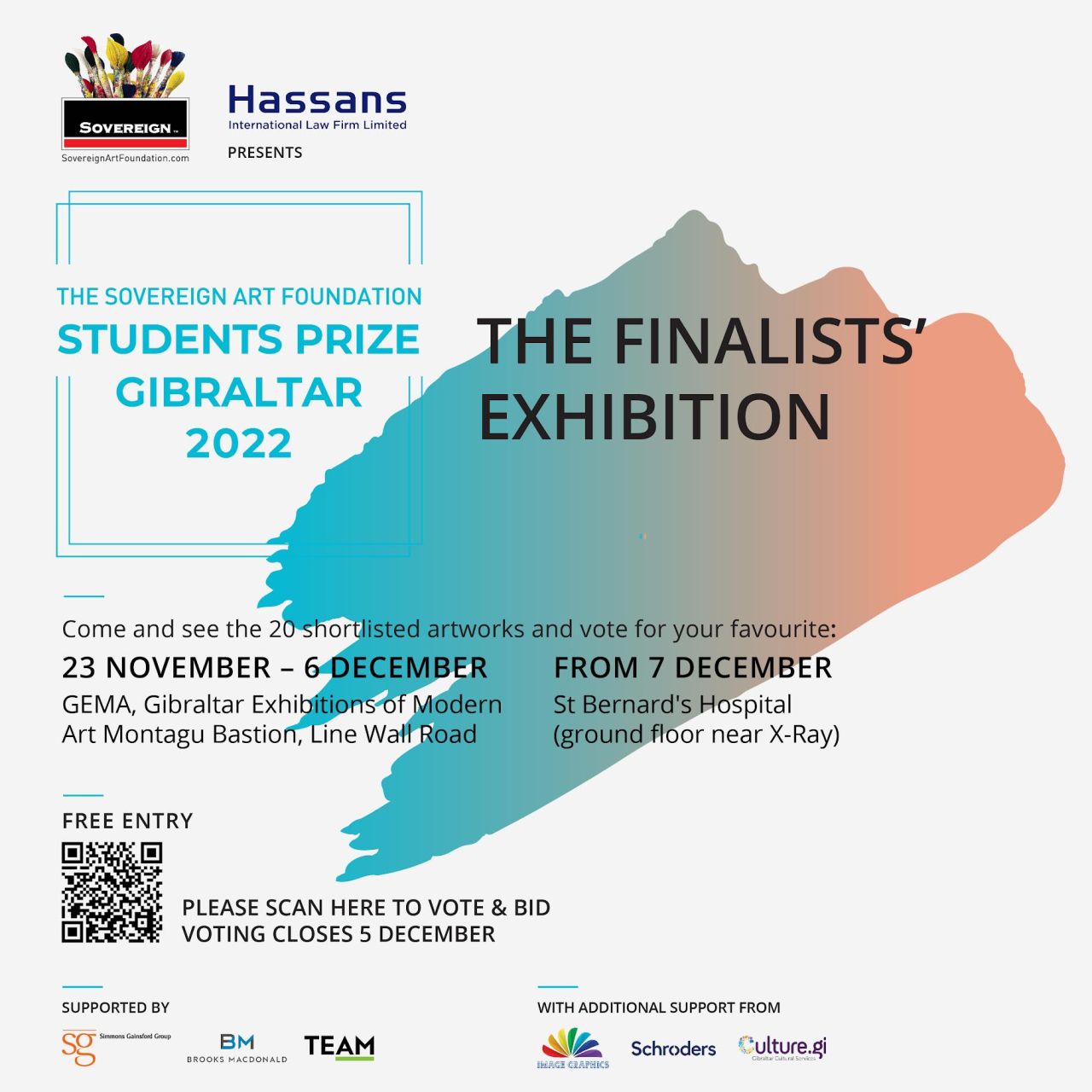 Sovereign Art Foundation Students Prize Gibraltar 2022 Exhibition Now Open