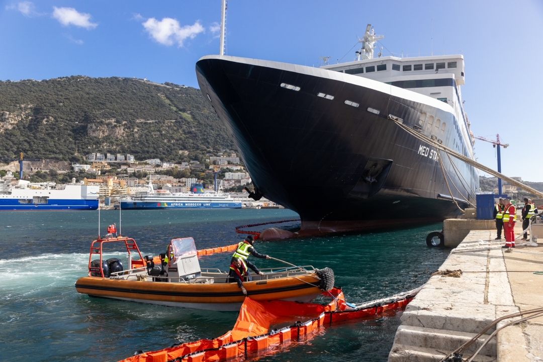Oil Spill Exercise At Gibraltar Naval Base