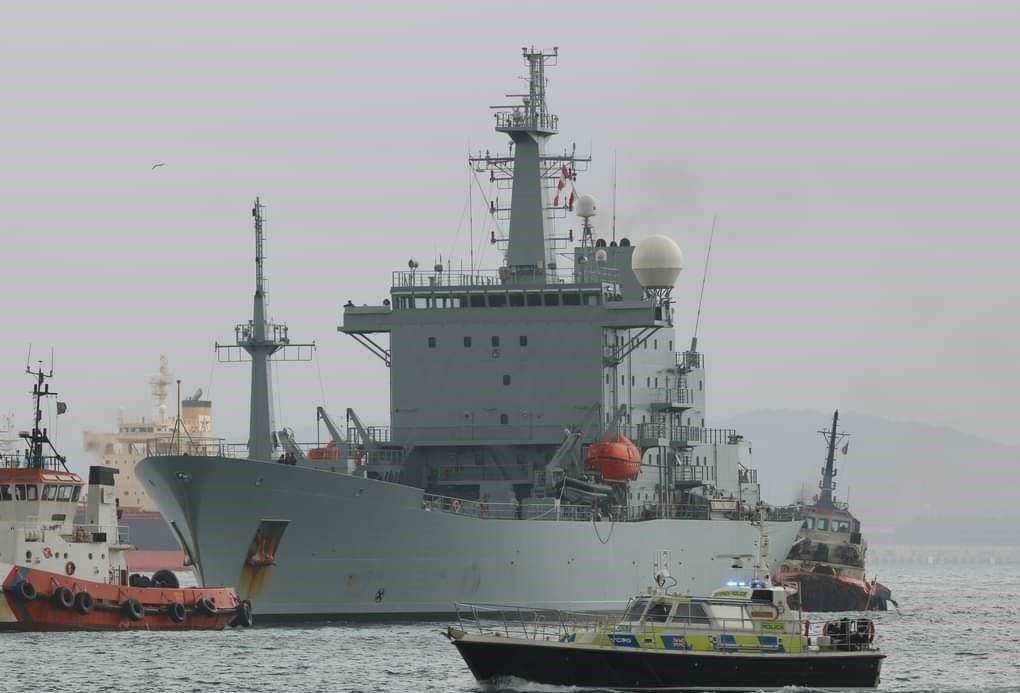 British Forces Gibraltar Welcomes HMS Scott For Maintenance